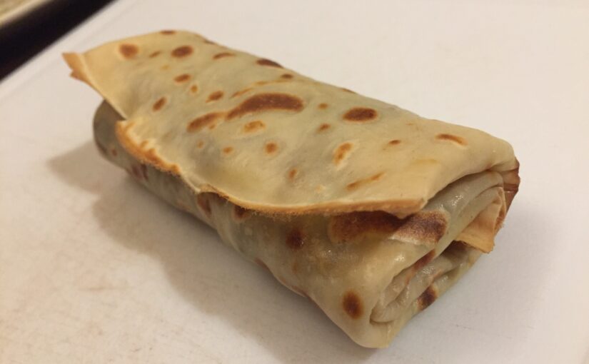 Crepe rolled neatly