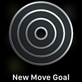 Screenshot of the fitness app showing the illustration for a new move goal